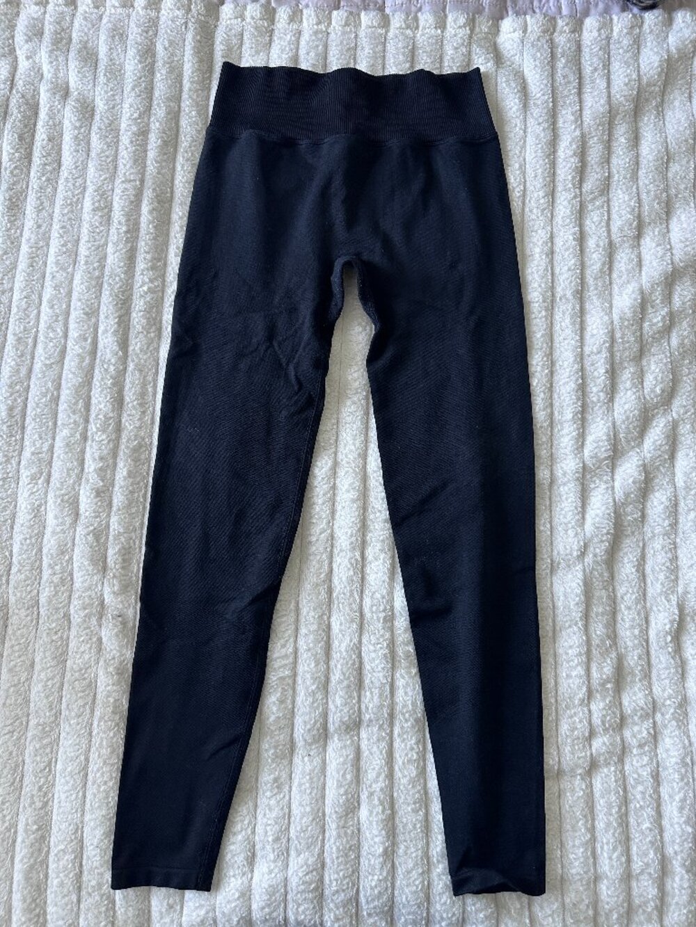 Basic Ribbed Waist Leggings (Pink)